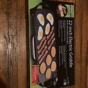 22 Inch Electric Griddle with removeable handles
